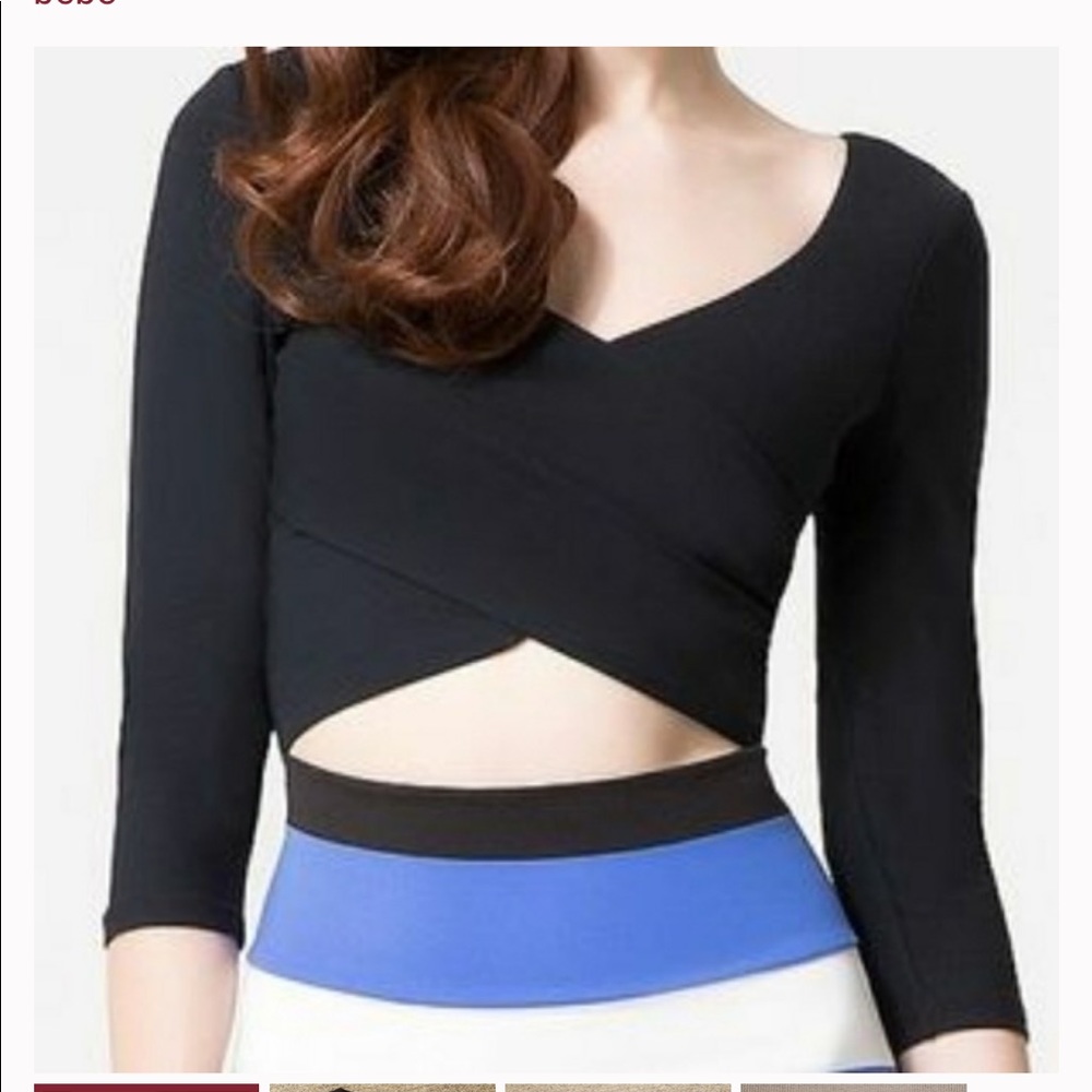 BEBE RED WRAP CROP TOP 🔥